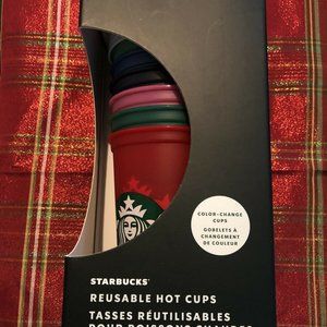 Starbucks Color Changing Cups Holiday 2021 Ombre Set of 6